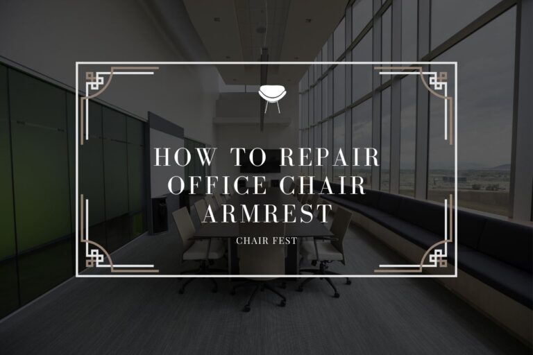 how to repair office chair armrest